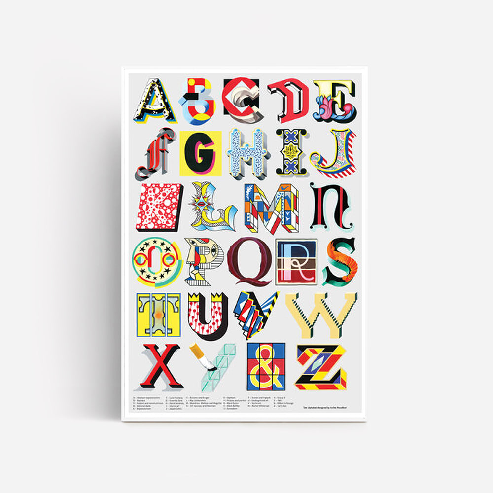 [ARCHIE PROUDFOOT] Alphabet of Art Poster