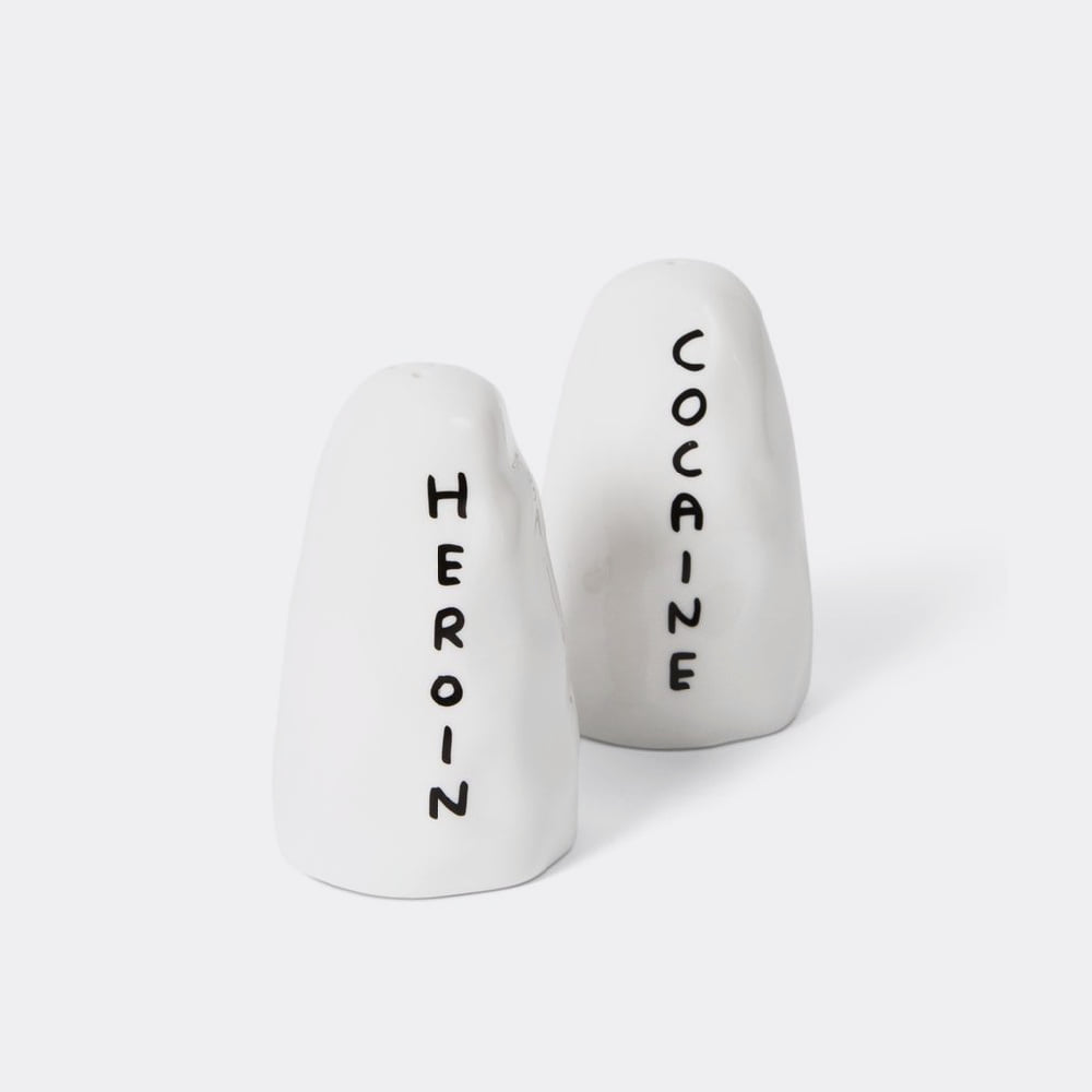 [THIRD DRAWER DOWN] Cocaine and Heroin Shakers x David Shrigley
