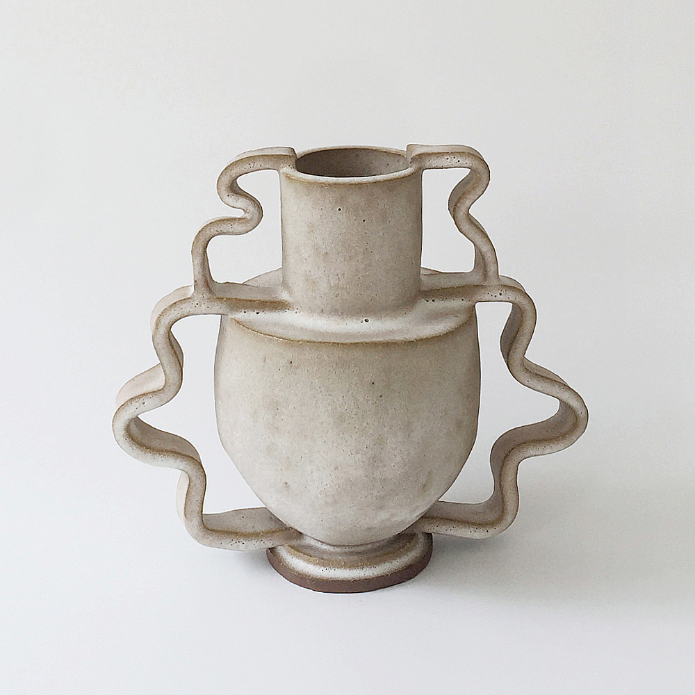 [MORGAN PECK]Double Stretch Vase_Frosted Flax