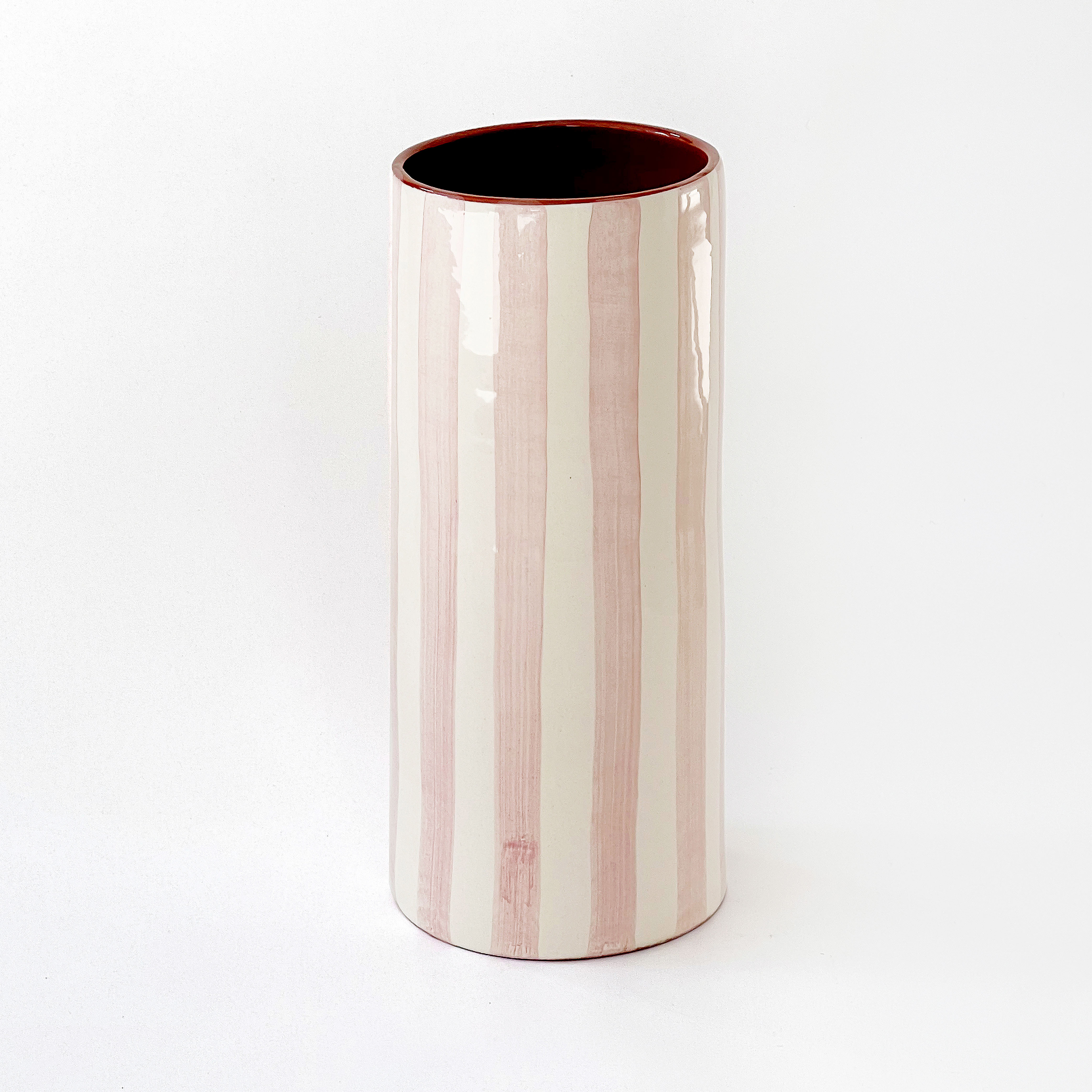 [CASA CUBISTA] Bold Stripe Vase_Mauve