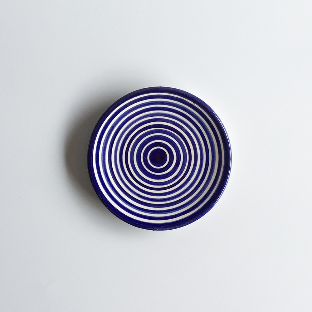 [CASA CUBISTA] Classic stripe plates mini_Blue