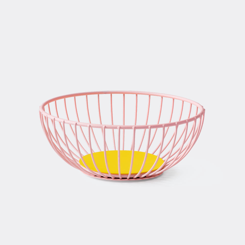 [OCTAEVO] Iris Wire Basket_Pink