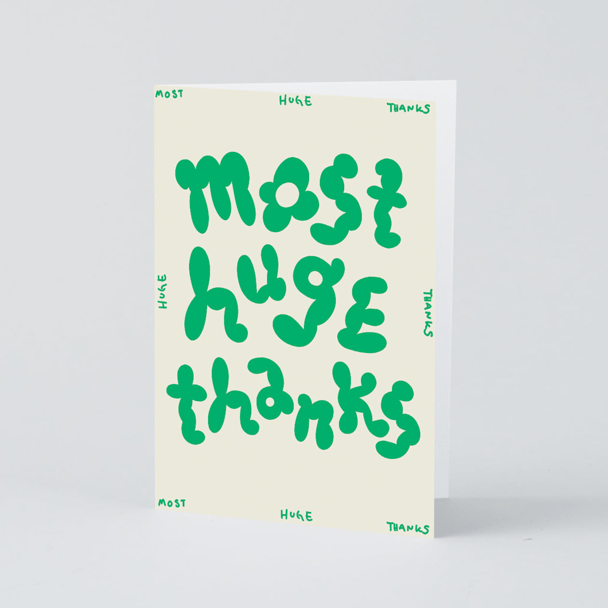 [WRAP] Most Huge Thanks Embossed Greetings Card