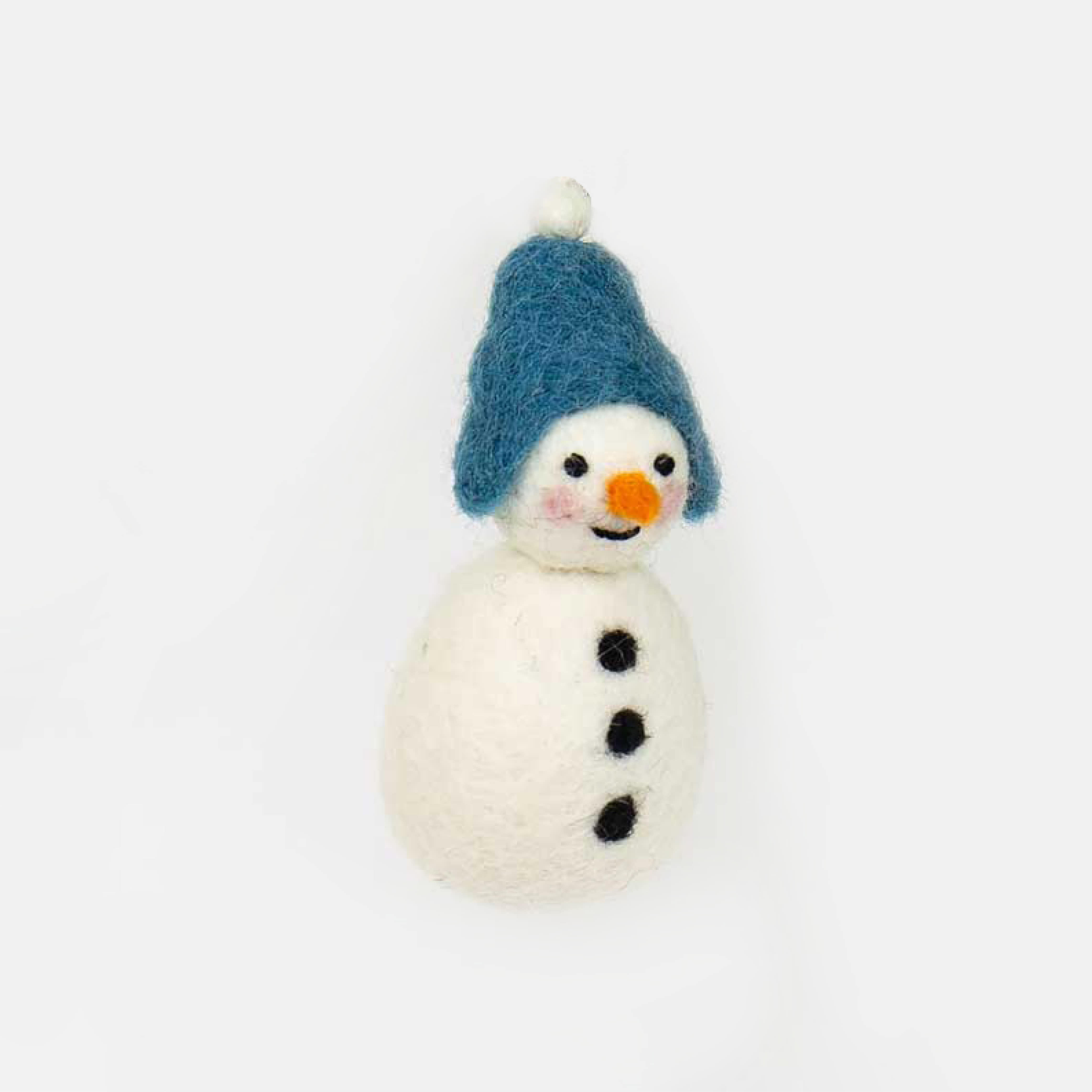 [AFROART] SNOWMAN BLUE CAP Christmas ornament
