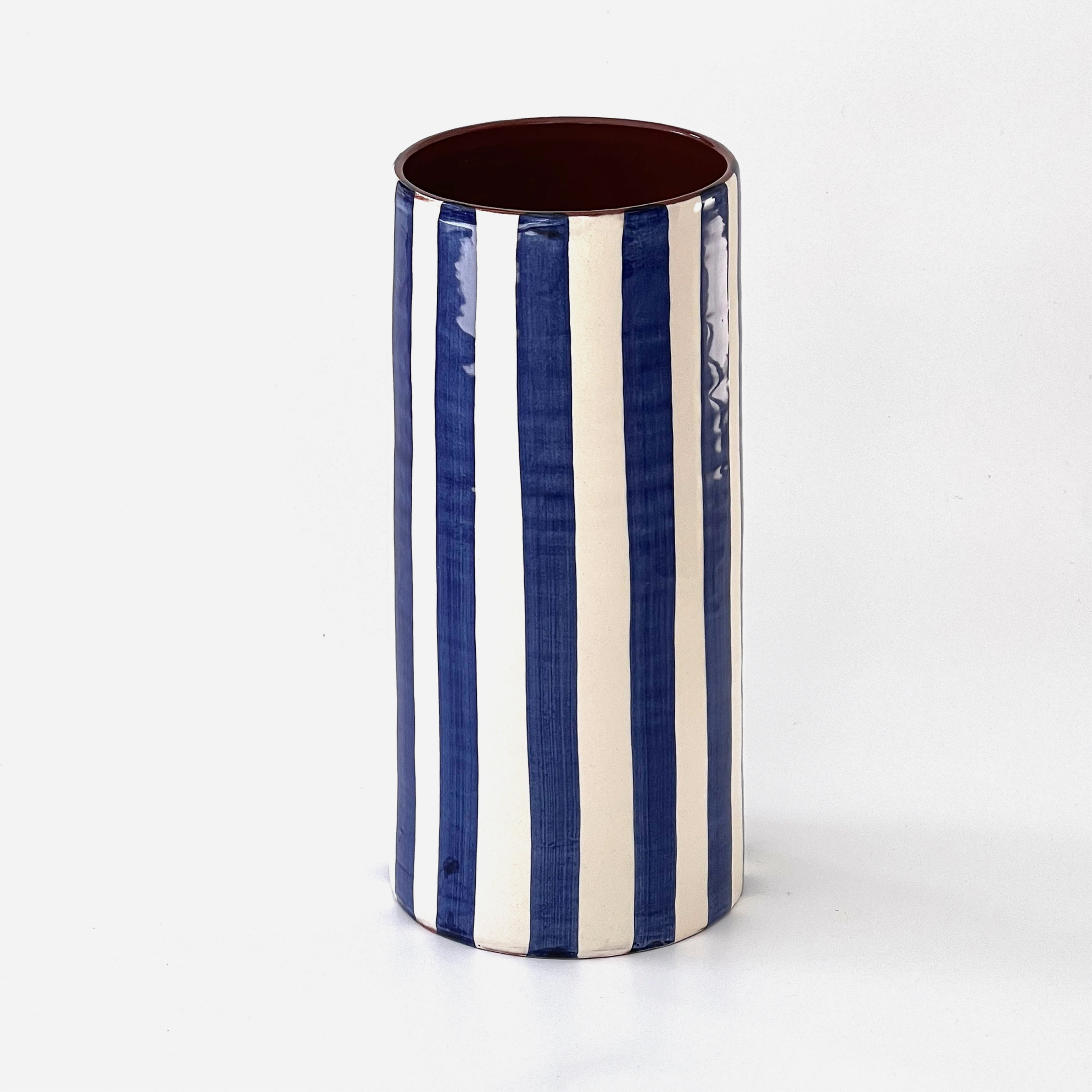 [CASA CUBISTA] Bold Stripe Vase_Blue